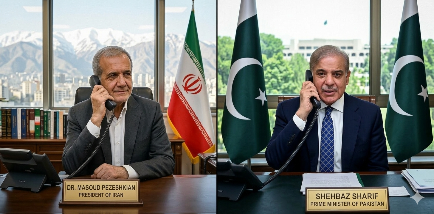 significant telephone call President Pezeshkian of Iran and and Prime Minister Sharif of pakistan