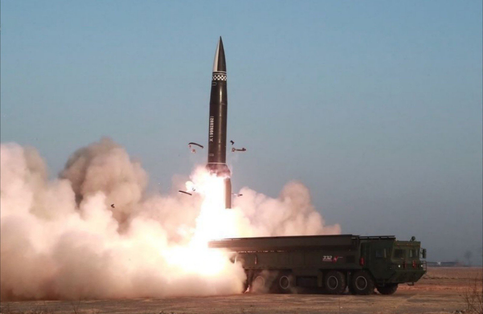KN-30 ballistic missile fire test by North Korea