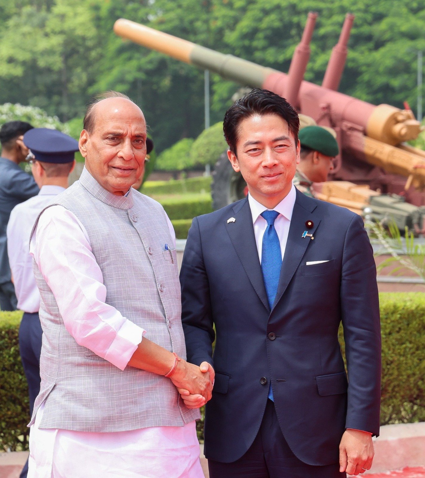 Rajnath Singh Meets Japan Defence Minister Shinjiro Koizumi in New Delh