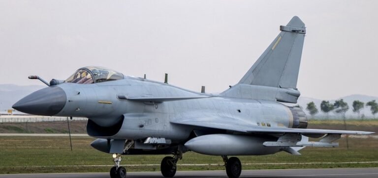 Chinese J-10CE fighter jet in flight