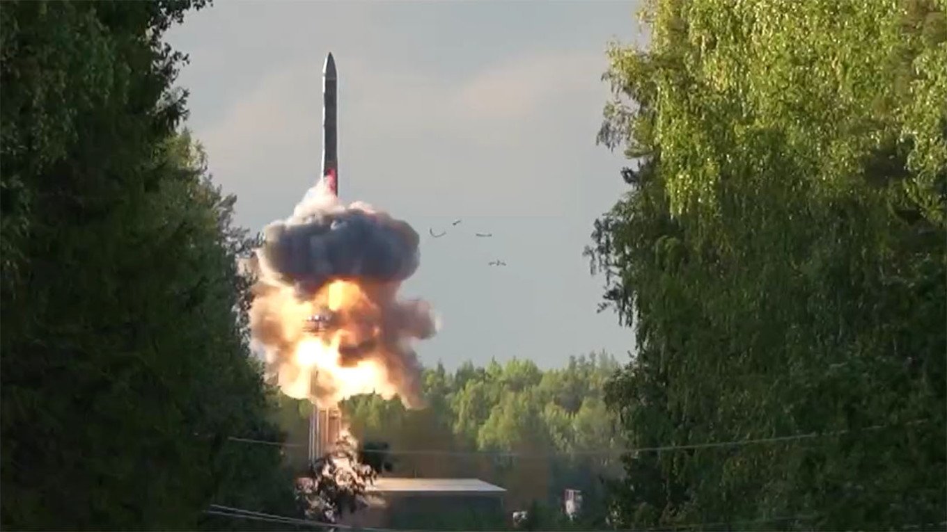 Russia ICBM test launch from Plesetsk Cosmodrome, suspected RS-24 Yars missile