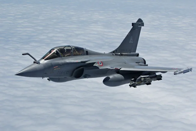 Rafale fighter jet of the Indian Air Force flying in the sky