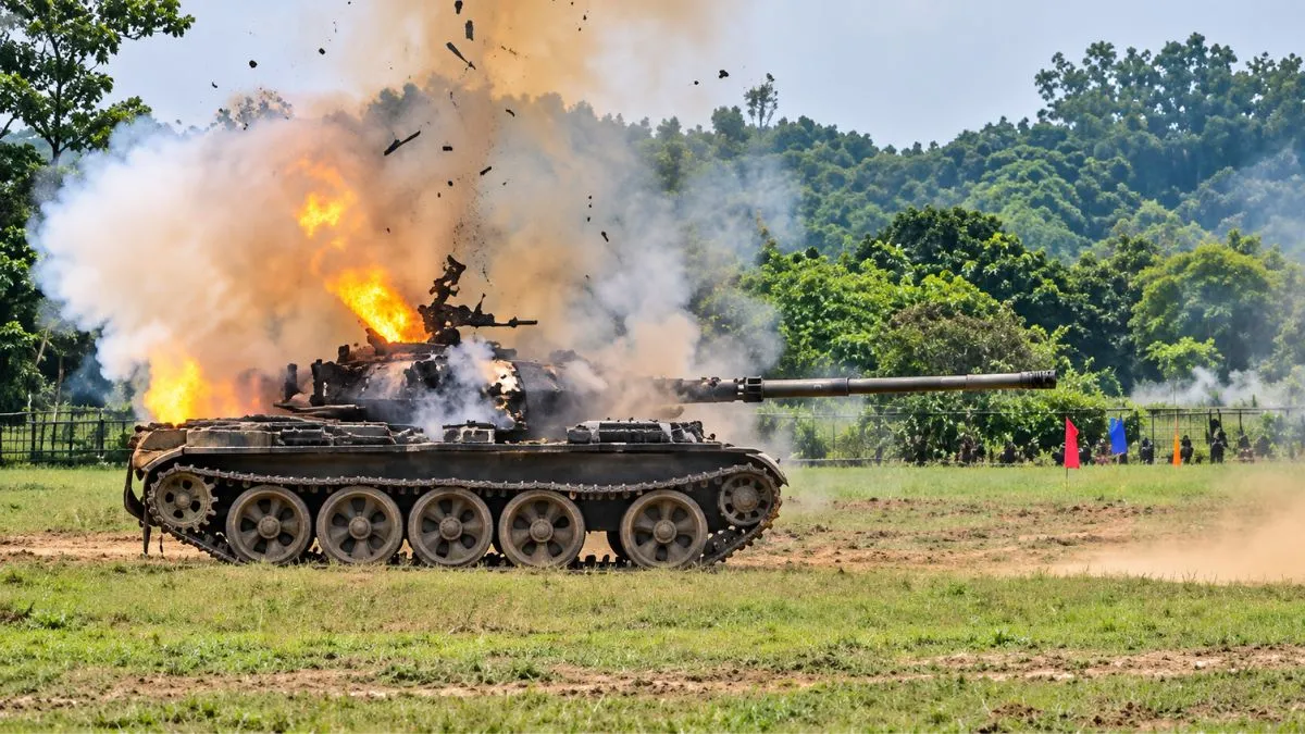 Bangladesh Army Chinese-origin Type 59 tank explodes during firing exercise in Chattogram