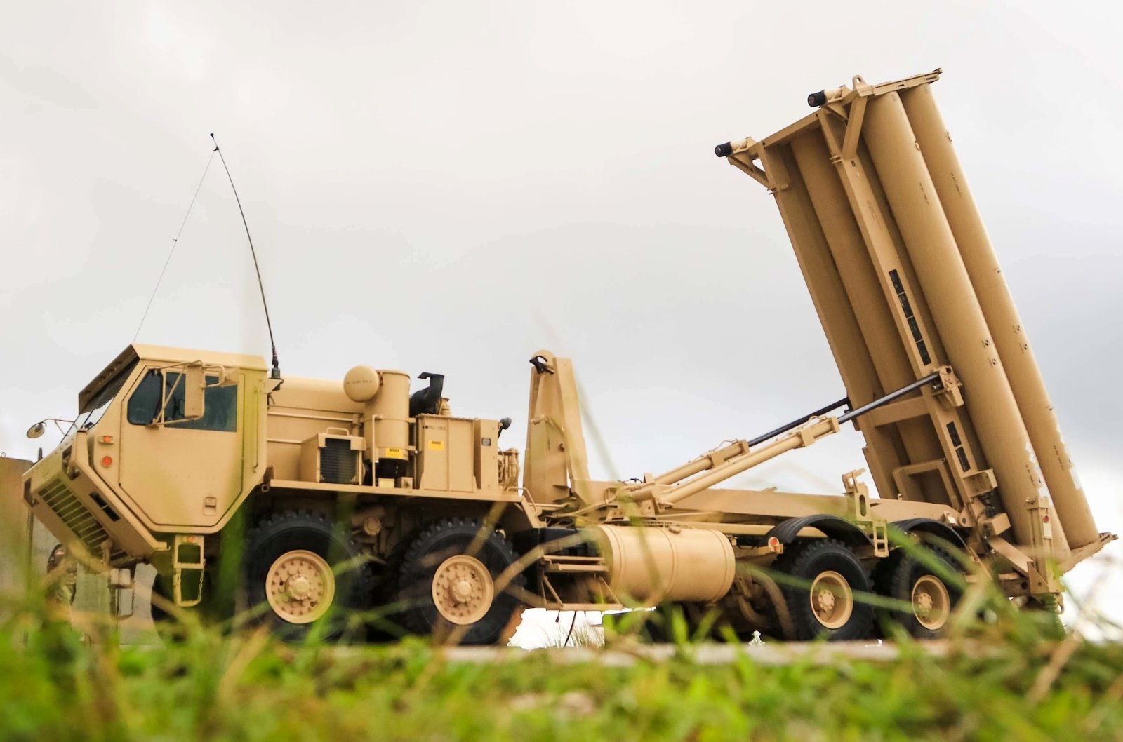 THAAD missile defence system launcher and interceptor