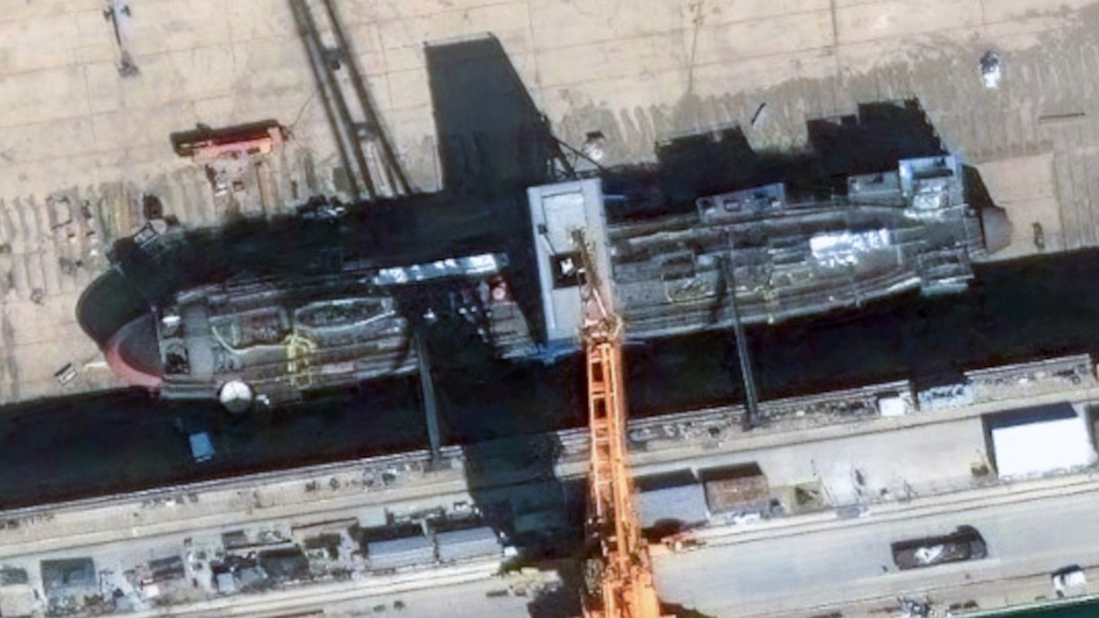 Satellite image of China's next-generation nuclear submarine